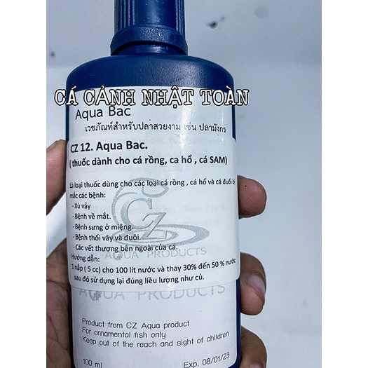 AQUABAC CZ12 TRỊ CÁC VẤN ĐỀ CHO CÁ RỒNG 100ML
