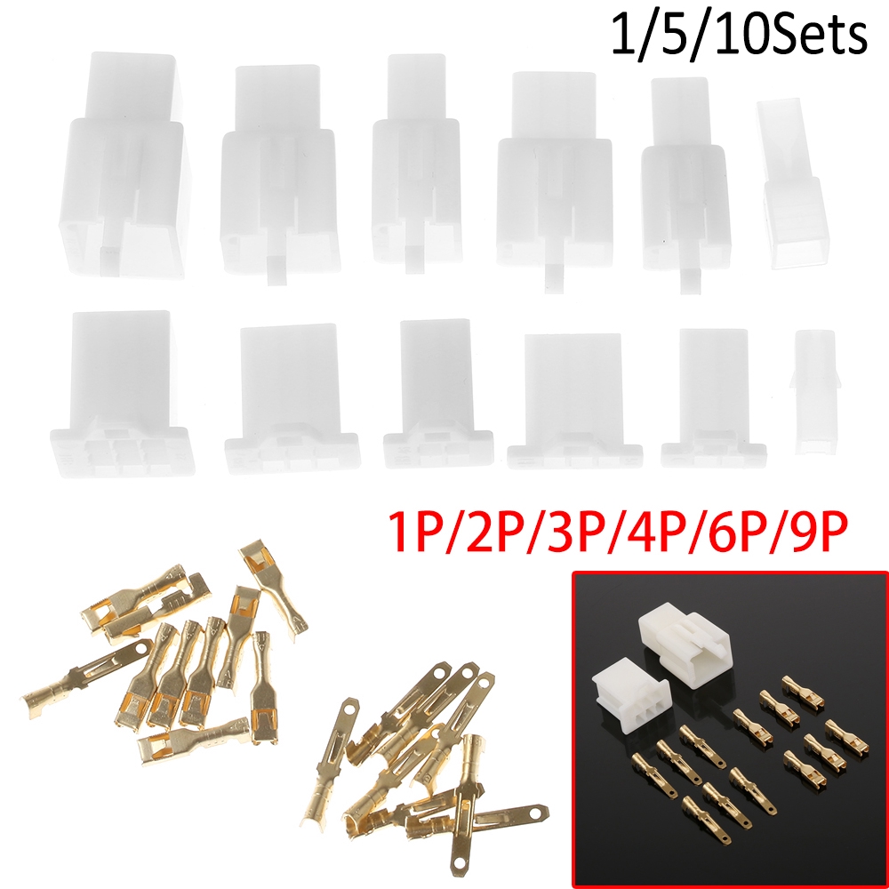 Bộ 1/5/10 Đầu Nối Dây Cáp Xe Đạp Điện 1/2/3/4/6/9P