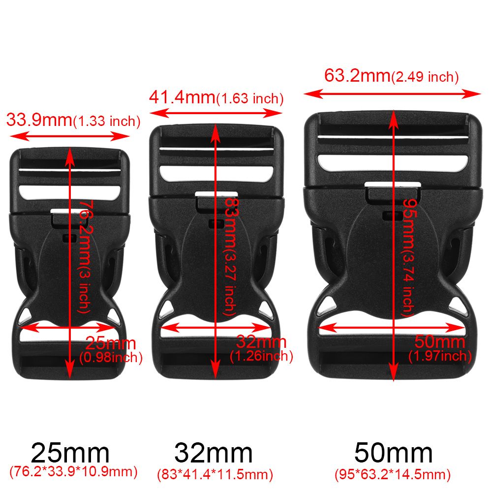 Bộ 1 / 5 khóa cài nhựa 25mm 32mm 50mm