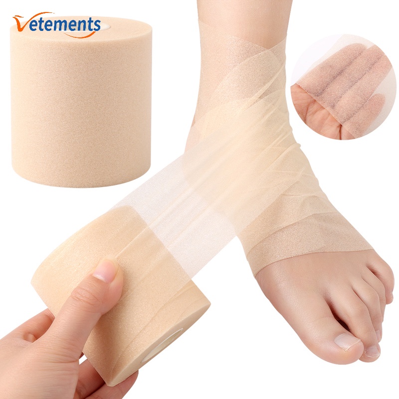 1 Cuộn Băng Quấn Dưới Đầu Gối/Khuỷu Tay Bằng Xốp Cotton PU Tự Dính Co Giãn Phong Cách Thể Thao