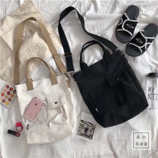 🍉Túi tote cavas bigsize (có sẵn hình thật)