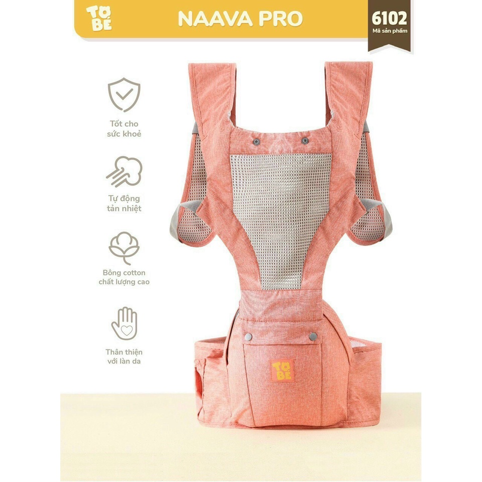 Địu Em Bé Thông Minh NAAVA PRO Chính Hãng, Địu Đa Năng Chống Gù Chất Liệu Thoáng Khí Dùng Cho Bé Từ Sơ Sinh Đến 36 Tháng
