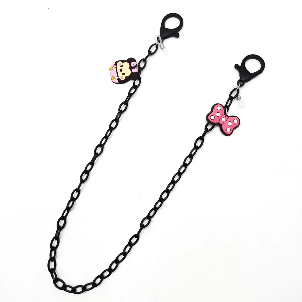 Dây Xích Gắn Kính Đeo Mắt Chống Thất Lạc Bằng acrylic 58cm Họa Tiết Hoạt Hình Dễ Thương Đa Năng
