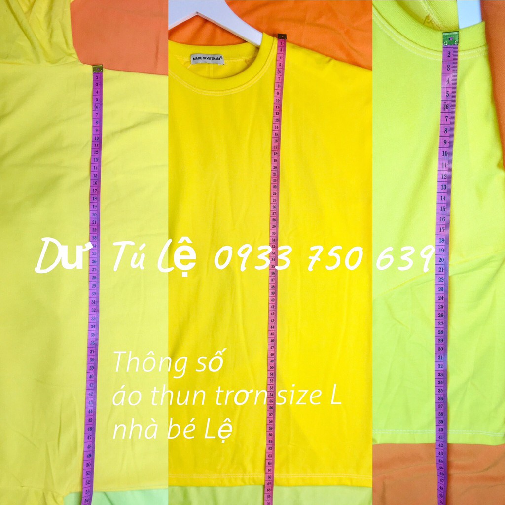 Áo thun Basic trơn tay lỡ nam nữ size m , l , xl (90kg)- Dư Tú Lệ