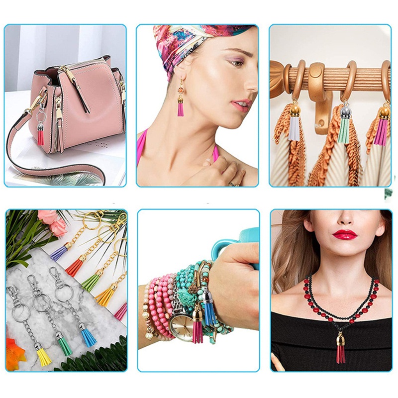 Dây Tua Rua Mini 38mm Bằng Da Lộn Dùng Làm Trang Sức DIY