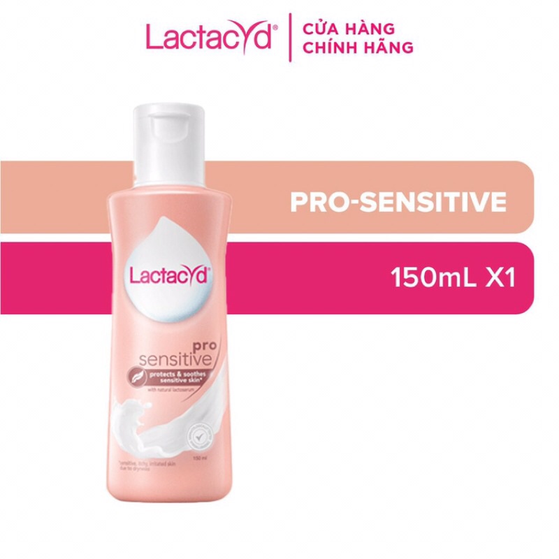Dung dịch vệ sinh phụ nữ LACTACYD: Soft & silky / Pro-Sensitive 150ml