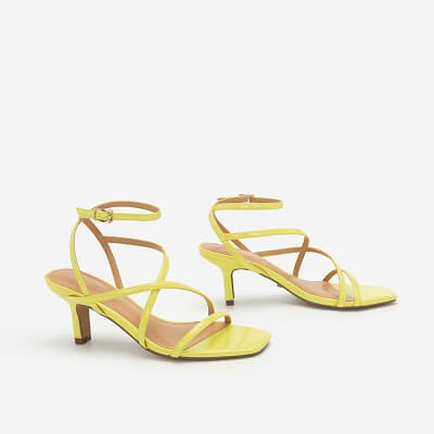 Vascara Giày Sandal Cao Gót Quai Mảnh - SDN 0666 - Màu Vàng Neon