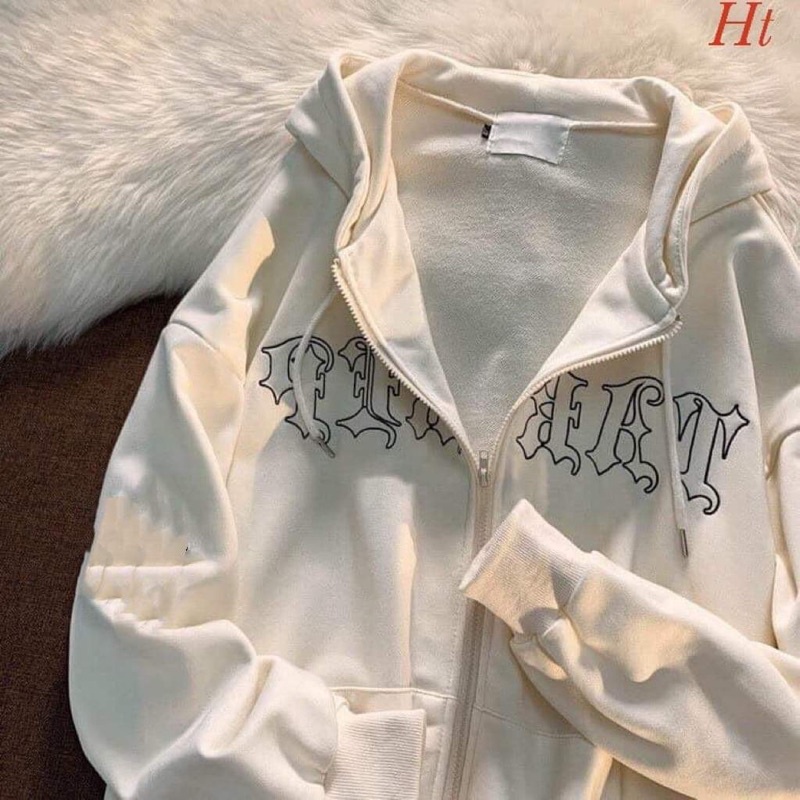 Áo khoác nỉ cotton chữ lượn H2A699