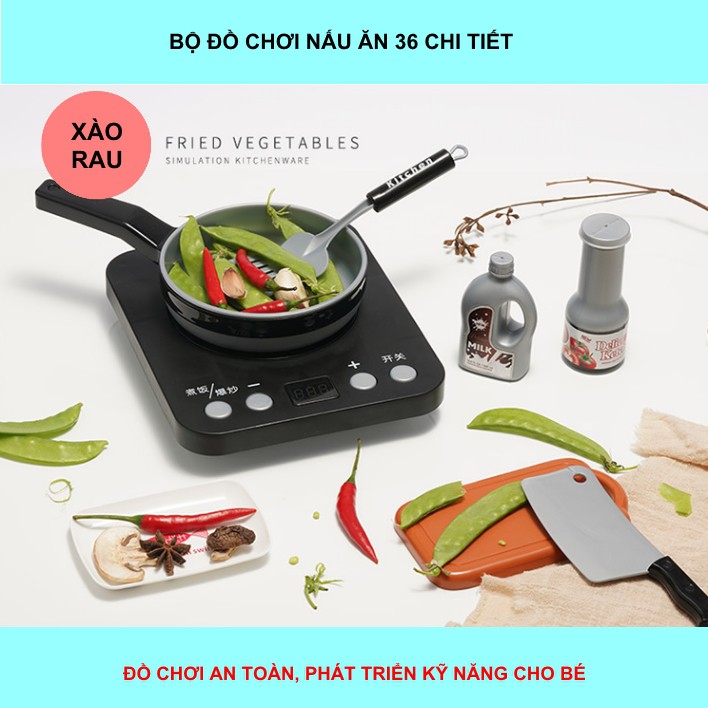 Đồ chơi nấu ăn nhà bếp 36 món cho bé trai, bé gái Đồ chơi trẻ em an toàn – DC001