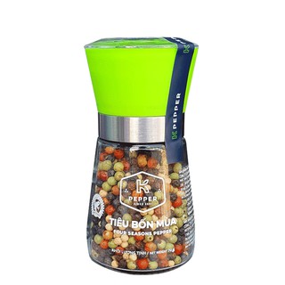 Hạt tiêu bốn mùa kèm cối xay tiêu cầm tay K Pepper 70G