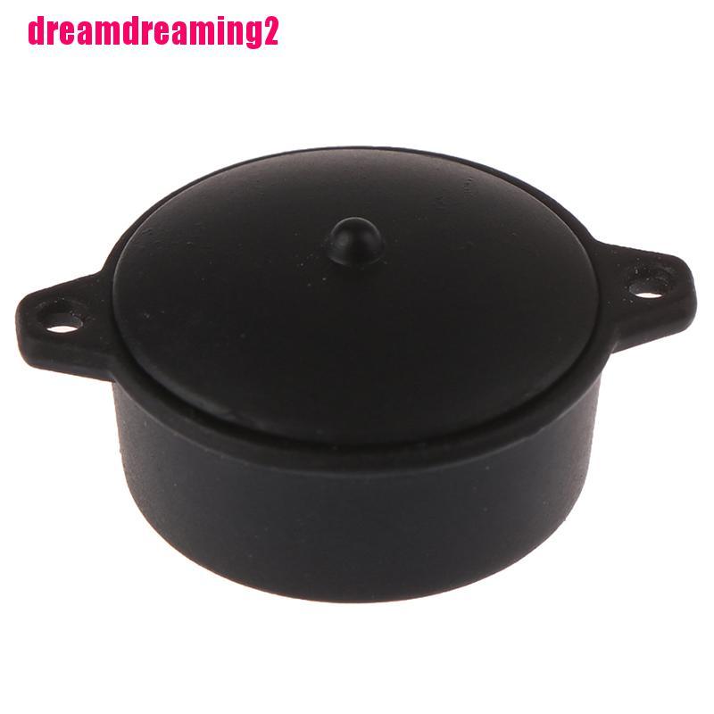 Mô Hình Chậu Cây Mini Màu Đen Tỉ Lệ 1: 12 Dùng Trang Trí Nhà Búp Bê