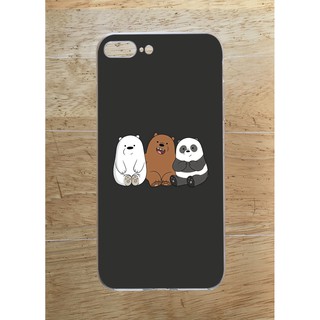 Ốp Lưng iPhone 7 Plus / 8 Plus (Dẻo) - Hình Gấu Thỏ Heo