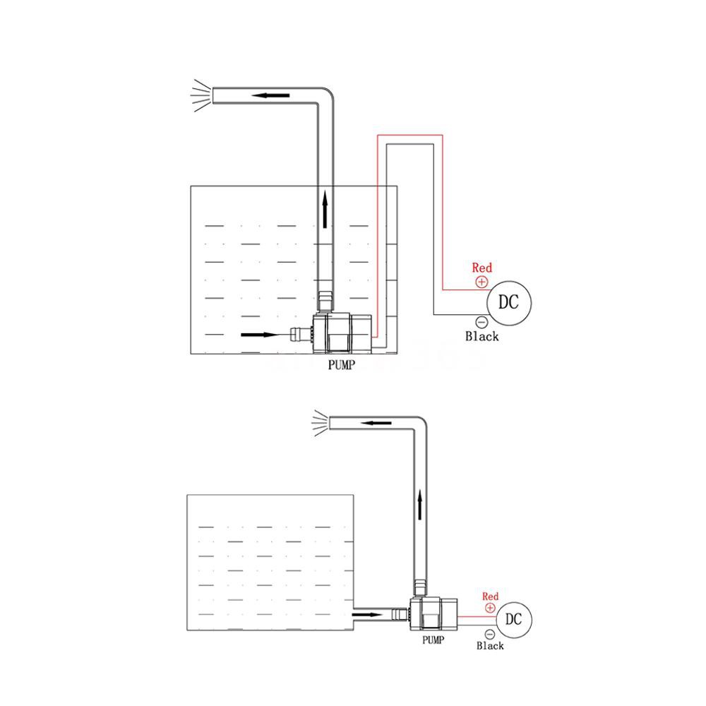 Máy bơm nước mini DC12V 9W chống nước cho bể cá