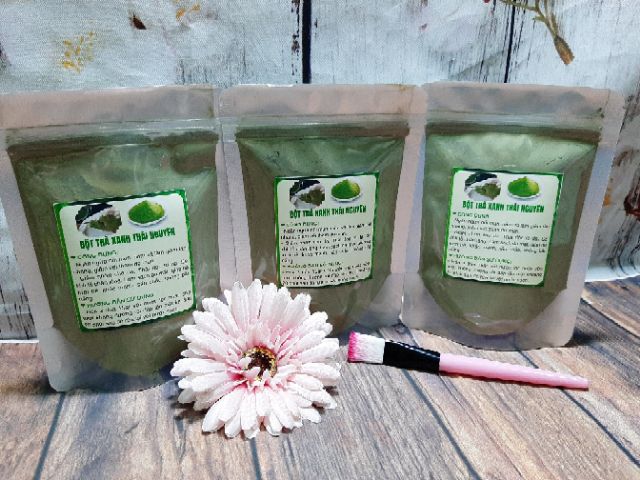 1 lạng bột trà xanh Thái Nguyên nguyên chất 100% handmade | Thế Giới Skin Care