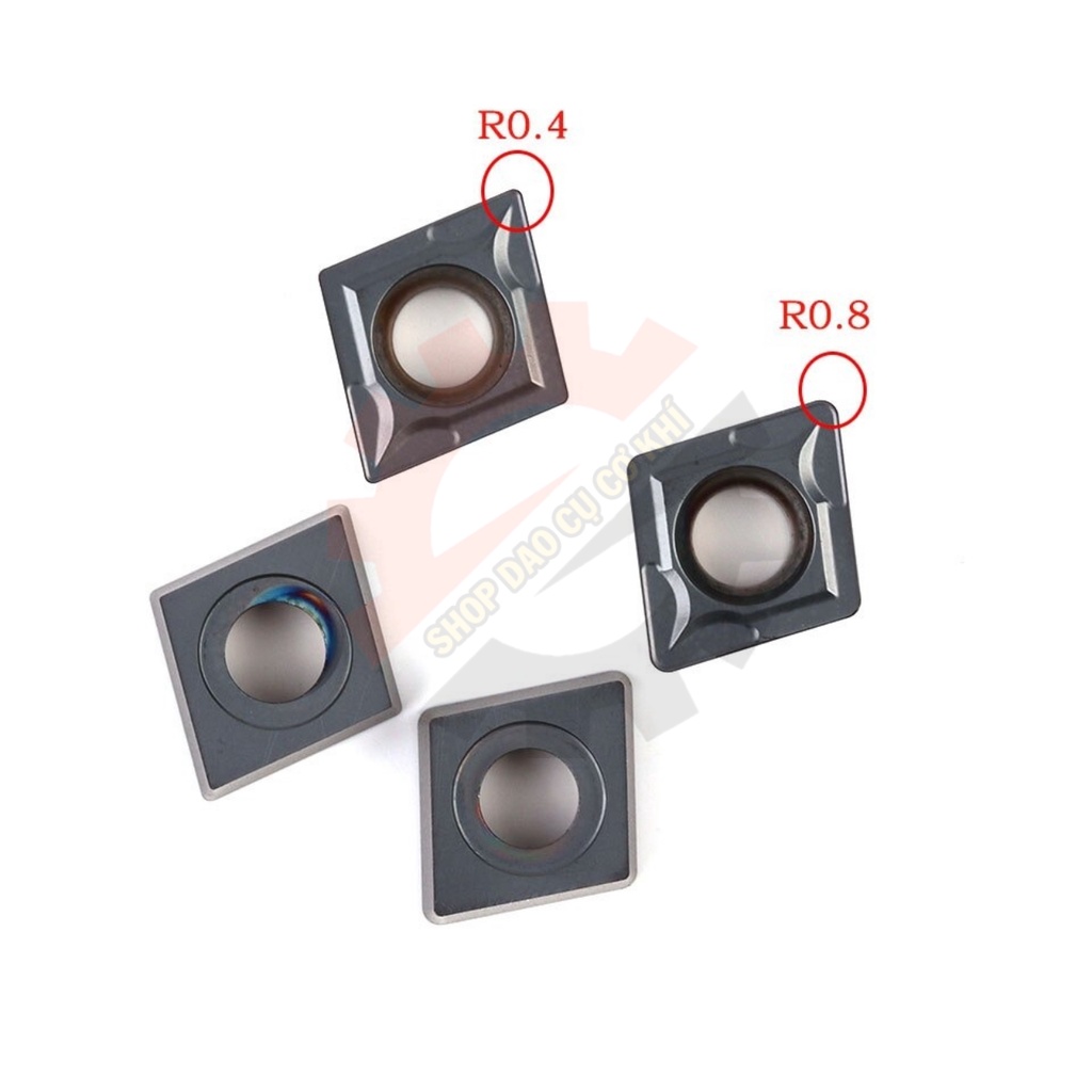 Cán dao chạy ngoài, móc lỗ dùng để lắp mảnh chíp tiện CC09/CCMT09 đầy đủ hướng và kích thước