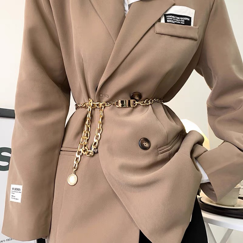 Thắt lưng sợi xích vàng sang chảnh thắt váy thắt áo thun, áo sơ mi,...