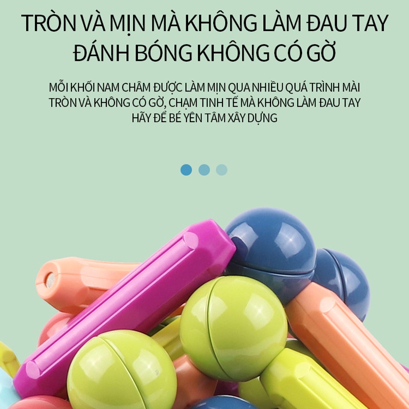 [HCM]25 cái thanh từ tính cho trẻ em giáo dục sớm đồ chơi giáo dục trí thông minh, khối xây dựng từ tính-[MY-CLB25]