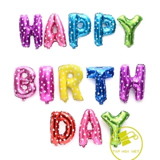 Chữ hơi bóng bay happy birthday
