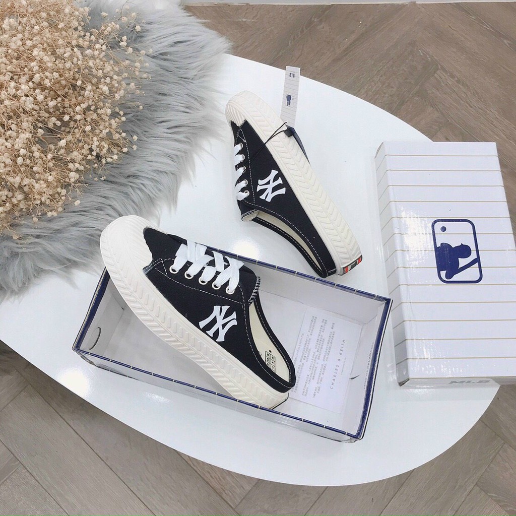 [Full box] Giầy sục nữ thêu NY, giầy MLB dập gót cho giới trẻ | BigBuy360 - bigbuy360.vn