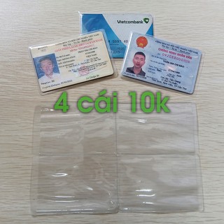 Bộ 4 bìa bao thẻ căn cước , thẻ ATM, bằng lái xe