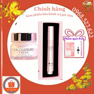 [Mã SVC-71980798 giảm 10% đơn 200k] Bộ Đôi Chăm Sóc Da Ngày Đêm Mờ Nám DNA Cá Hồi Laco Luxury [Kèm Quà Tặng]
