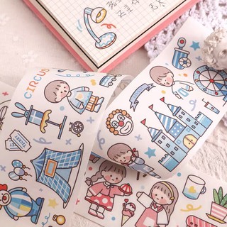 (UP17)Tấm sticker dài dễ thương