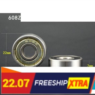 Vòng bi 608z kích thước 8x22x7mm