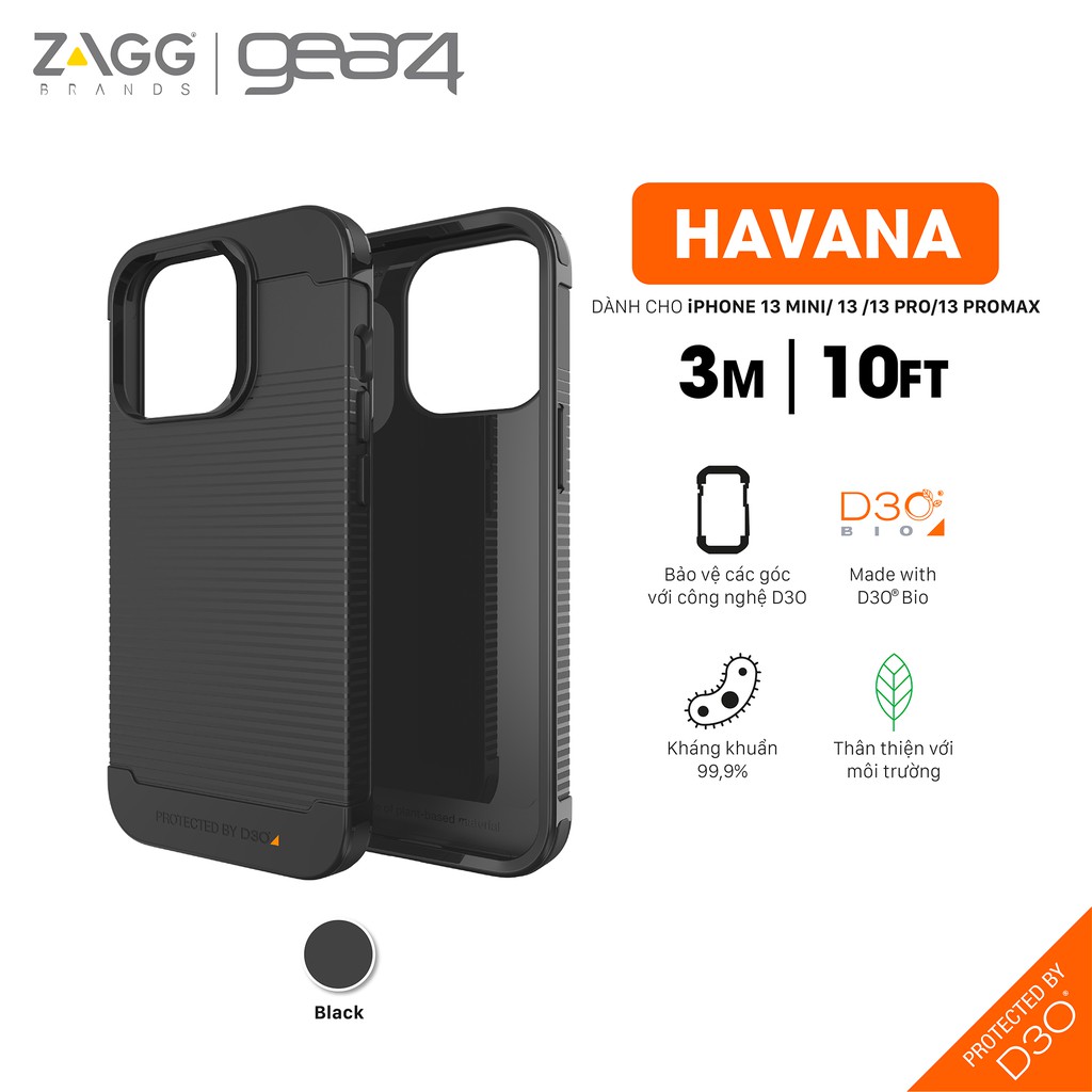 Ốp lưng chống sốc Gear4 D3O Havana 3m cho iPhone 13 series