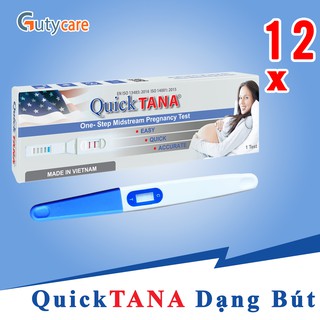 Bút thử thai Quicktana phát hiện thai sớm cho kết quả chính xác, nhanh và đảm bảo - Hộp to 12 Bút