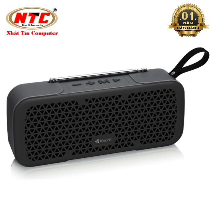 Loa bluetooth Kisonli KS-1982 Stereo tích hợp anten bắt sóng cực mạnh, hỗ trợ thẻ nhớ/USB/FM/AUX/Rãnh tay (nhiều màu)