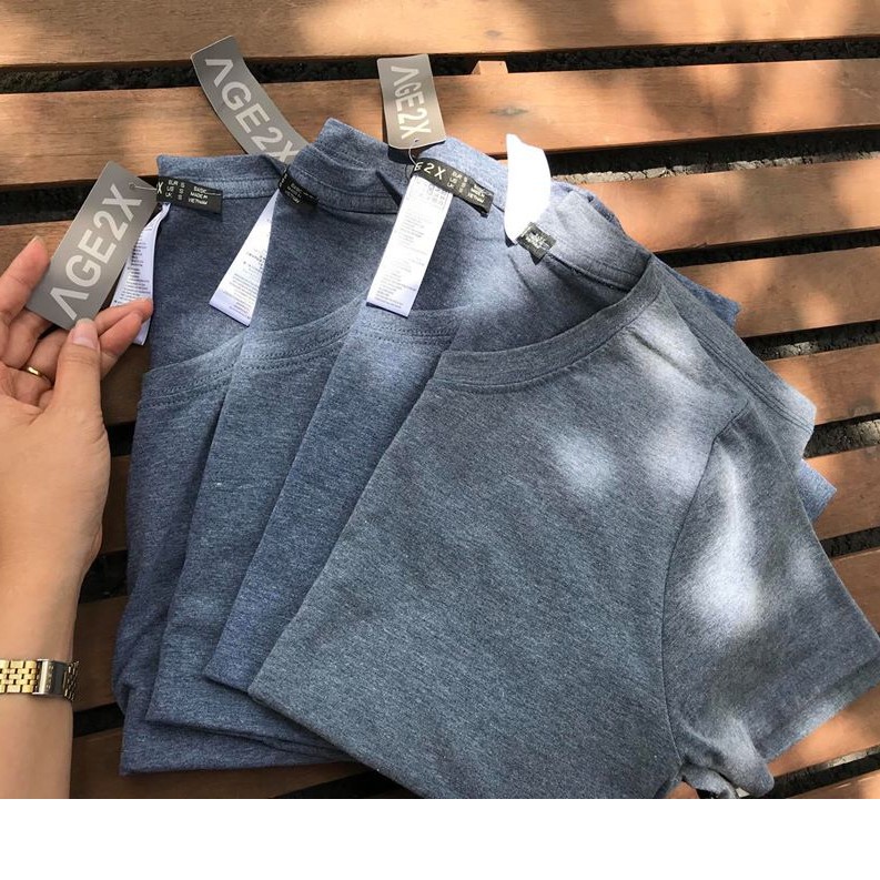 Áo Thun Nam Nữ Unisex VNXK AGE2X Chính Hãng Màu Xanh Đen Đốm.