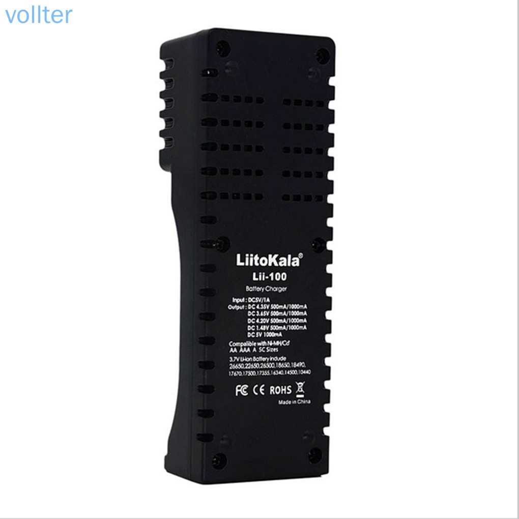 Bộ Sạc Pin Liitokala Lii-100 Cho 18650 26650 4.35v / 3.2v / 3.7v / 1.2v