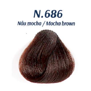 NHUỘM TÓC THẢO DƯỢC PHỦ BẠC [Nâu Mocha] - Không Amoniac - Siêu Dưỡng Tự Nhiên LAVOX 40MLx2 - N.686