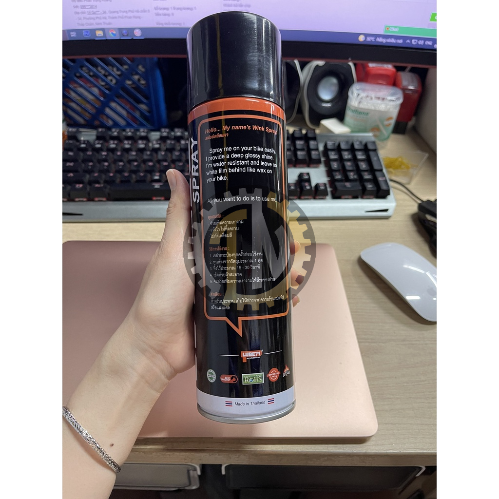 Chai xịt làm bóng dàn áo Wink 600ml chính hãng Lube71
