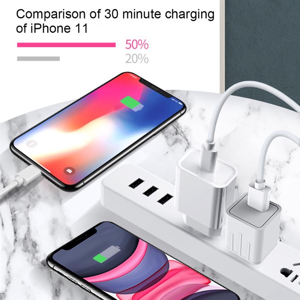 Bộ Sạc Nhanh 20W Sử Dụng Cho Iphone 11/11 Pro/11 Pro Max/7/7 Plus /8 /8 Plus/ X /Xs/Xs,cốc và dây sạt dài 1m Ip