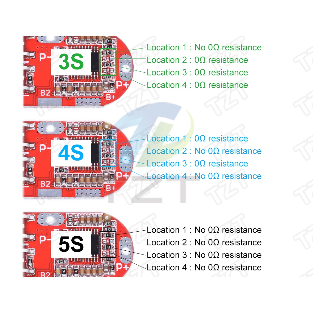 Bảng Mạch Mô Đun Bảo Vệ Pin Lipo 1s 2s 10a 3s 4s 5s 25a Bms 18650 Li-ion 18650