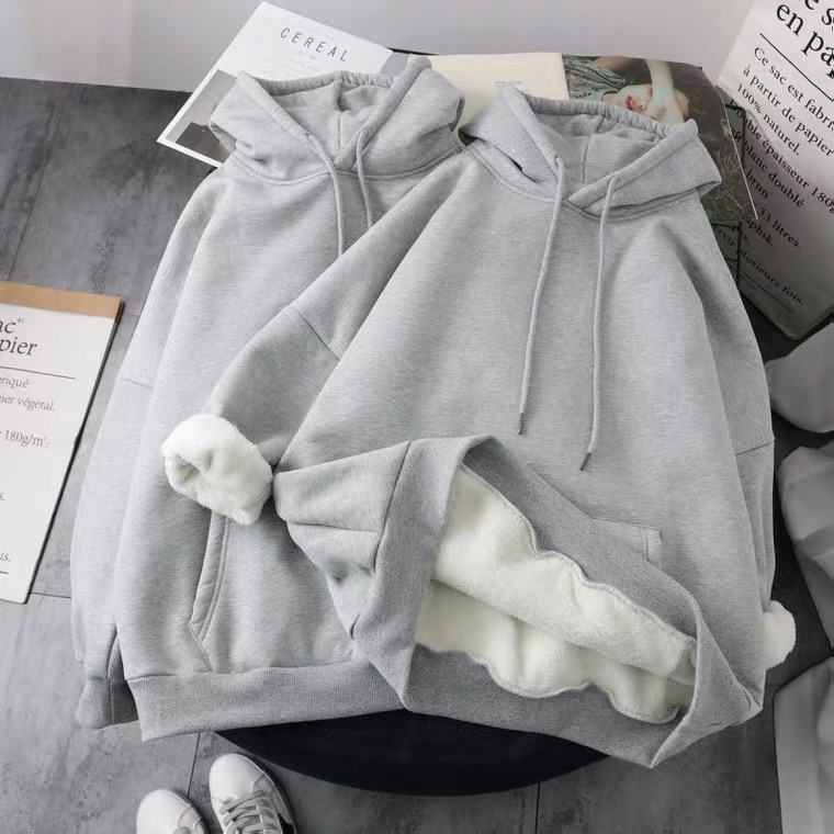 Áo Hoodies Tay Dài Màu Trơn Phong Cách Hàn Quốc Xinh Xắn Năng Động | BigBuy360 - bigbuy360.vn