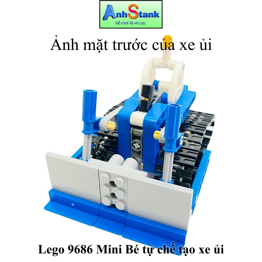 Đồ chơi lắp ráp Bé tự chế tạo xe kéo ủi 169 chi tiết bánh răng chuyển động chuẩn STEM dòng 9686 education