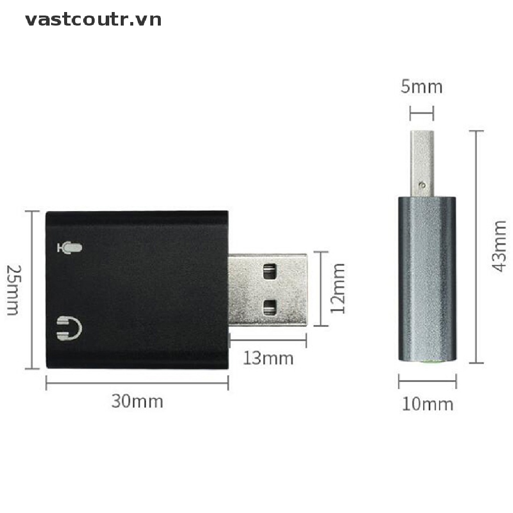 Thẻ Âm Thanh Coutr 7.1 USB 3.5mm Cho laptop