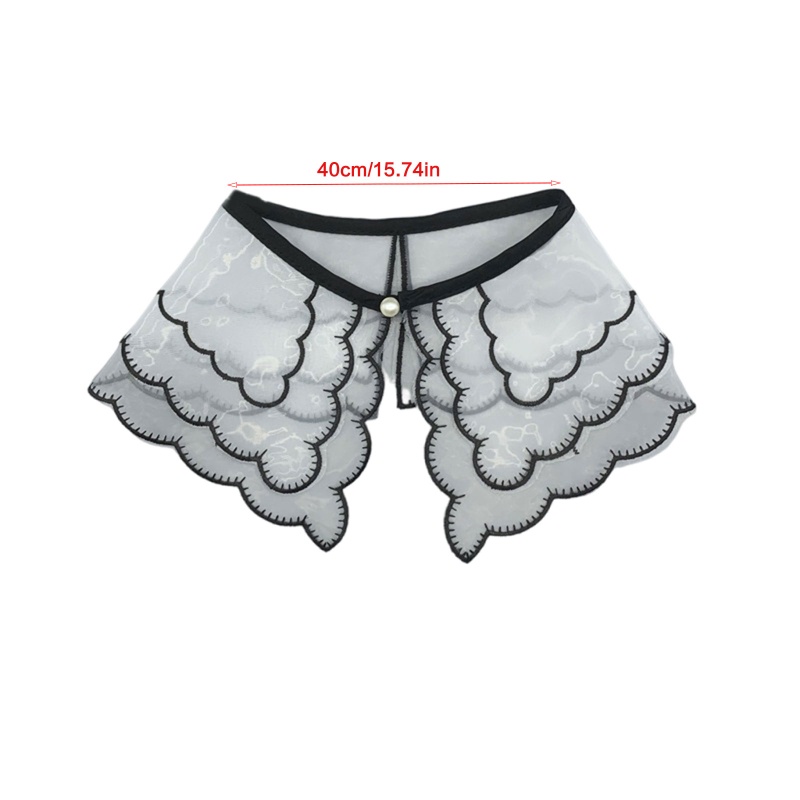 Cổ Áo Rời Họa Tiết Hoa Thời Trang Cho Nữ