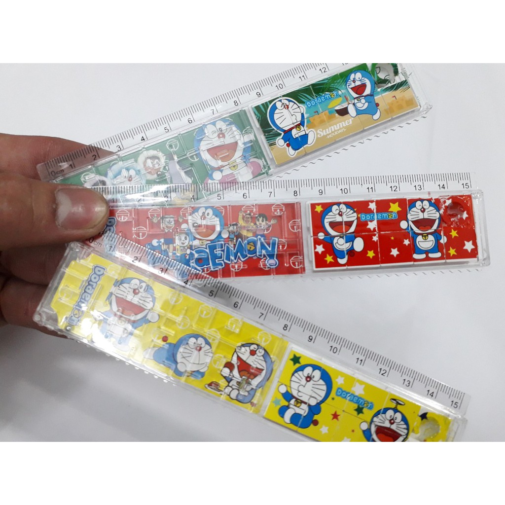 Thước kẻ doremon 20cm xếp hình đồ chơi