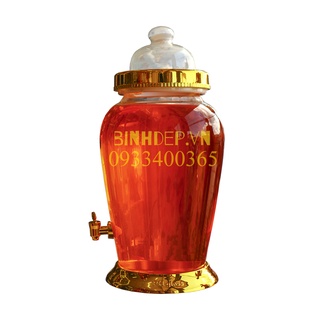 BÌNH NGÂM RƯỢU THUỶ TINH 10 LÍT CÓ VÒI