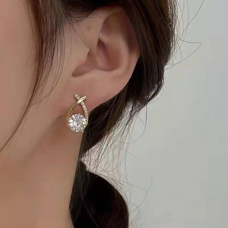 Khuyên tai Gmai đính đá thời trang sang trọng cho nữ