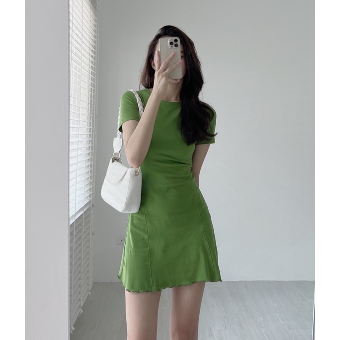 V469 Váy body cotton zip Audrey