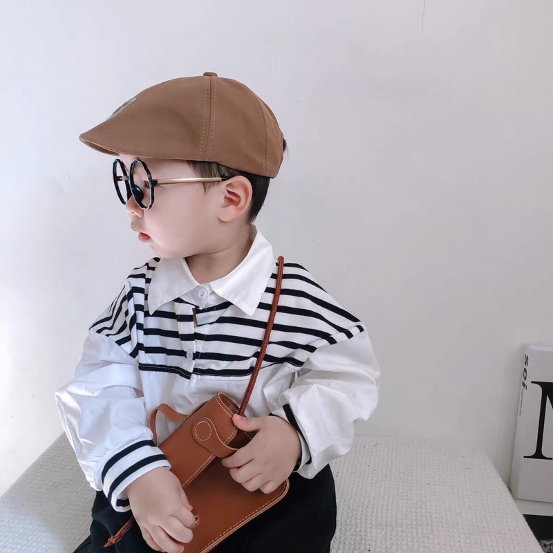 Mũ nồi beret cho bé 2-8 tuổi hình gấu cực xinh MB06