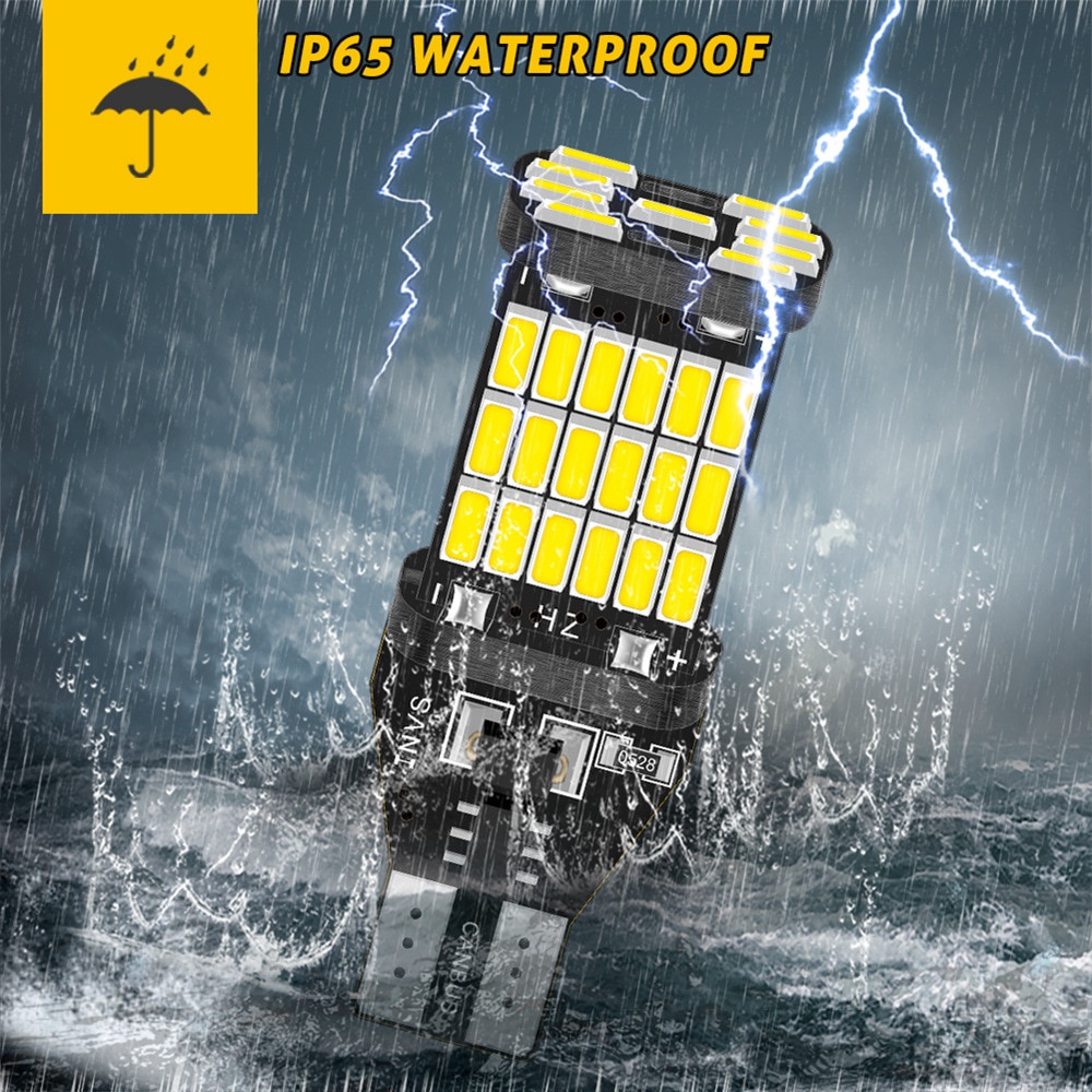 Set 2 Bóng Đèn LED T15 W16W 921 912 T16 902 Công Suất Cao 45pcs 4014SMD 1200LM Ánh Sáng Trắng Dành Cho Ô Tô