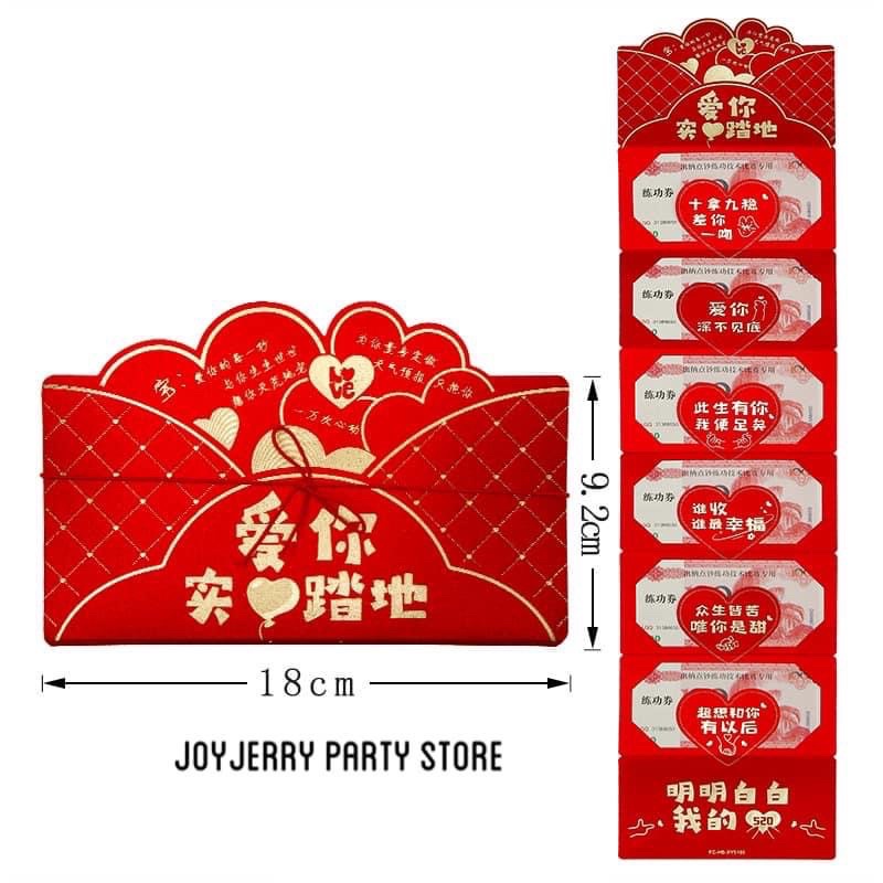 🧧LÌ XÌ CƯỚI, LÌ XÌ TỎ TÌNH KIỂU GẤP 6 NGĂN 🧧