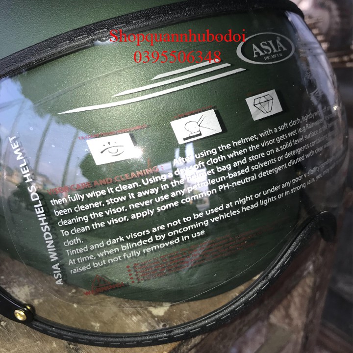 Nón bảo hiểm cao cấp xanh rêu, sản phẩm chính hãng, tiêu chuẩn QR Việt Nam