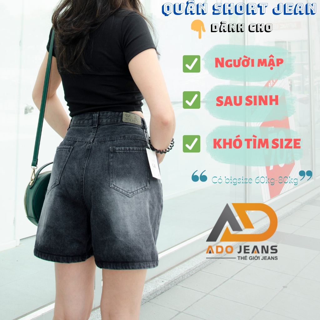 Quần sọc Jean lưng cao, ống rộng có Bigsize cho người quá ký