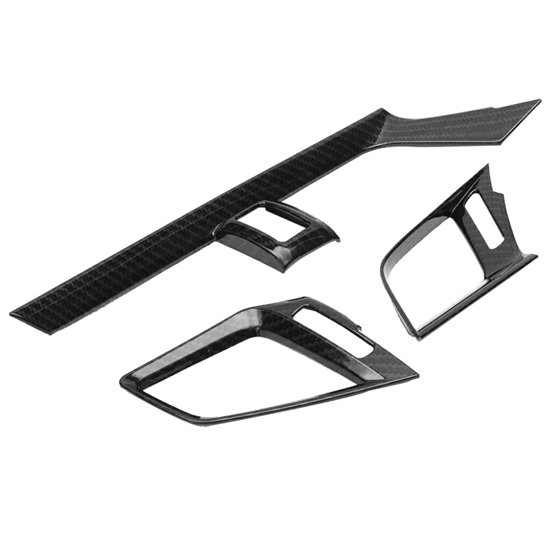 Set 3 Ốp Bảo Vệ Lỗ Thông Gió Xe Hơi Honda Civic Sedan 2016-2020 Bằng Sợi Carbon